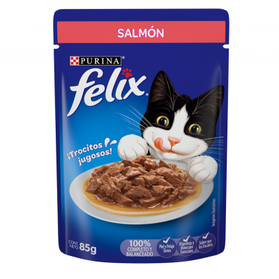Comida Húmeda Para Gato Felix Salmón 